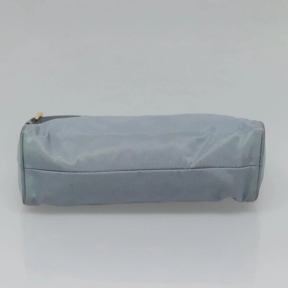 PRADA Shoulder Bag Nylon Light Blue Gold Auth - Picture 8 of 16